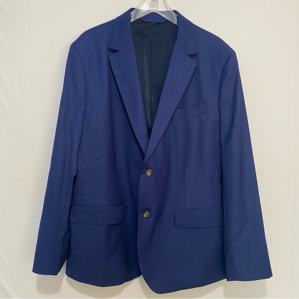 Bonobos Marzotto Italian Wool Blazer 46S Slim Fit Blue Sport Coat Mens Jacket